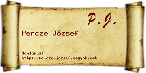 Percze József névjegykártya