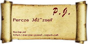 Percze József névjegykártya